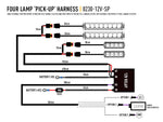 Load image into Gallery viewer, Lazerlamps Four - Lamp Harness Kit W/ Splice (Low Power, 12V) | Light Wiring perth pro auto electric parts
