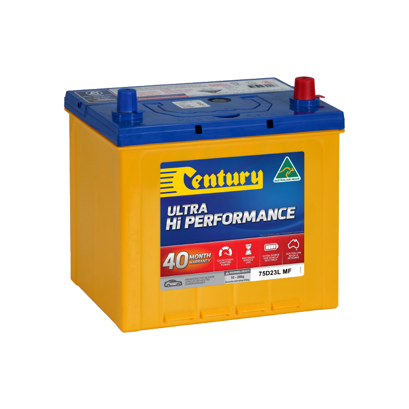 Century Ultra Hi Performance Battery 75D23L MF 620CCA 120RC 70AH