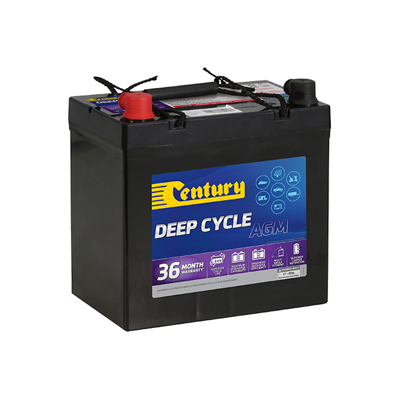 C12-55XDA Century Deep Cycle AGM Battery 12V 55AH