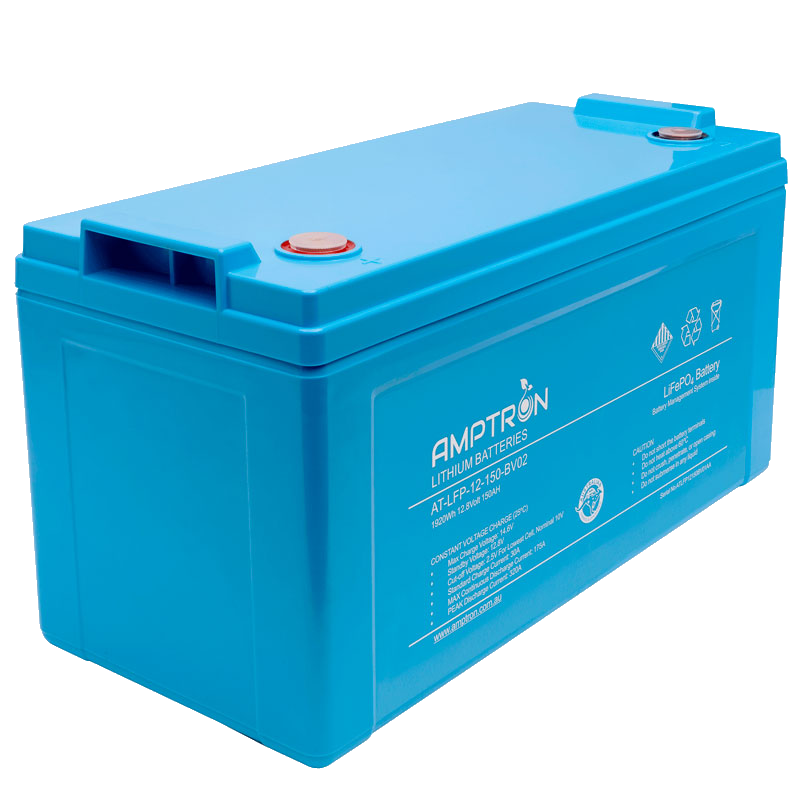 Amptron Lithium 12V 150 Ah / 175A Cont. discharge LiFePO4 Battery