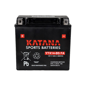 YTX14-BS FA Katana MF AGM Battery 200CCA 12AH