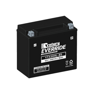 YTX20HL-BS Century EverRide Hi Performance AGM Battery 310CCA 18AH