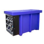 Load image into Gallery viewer, National Luna Portable AUX Battery Box Blue 12 Volt
