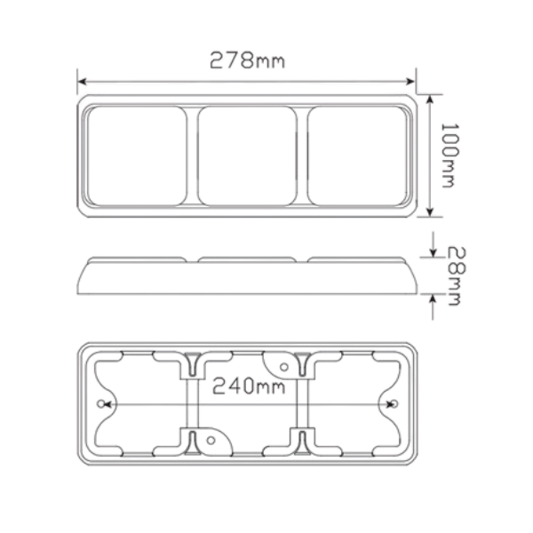 LED Autolamps - LED Stop/Tail/Indicator Lights / Reverse Lamp 12-24V