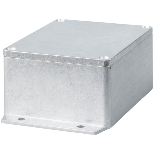 IP65 Sealed Diecast Aluminium Boxes - Flanged - 115(W)x90(D)x55(H)mm