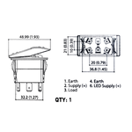 Load image into Gallery viewer, Rocker Switch Winch Mom On/Off Mom On Blue
