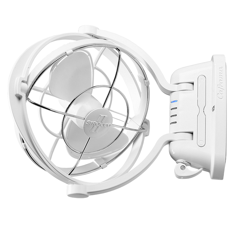 Caframo Sirocco II 12/24 White 7" Gimbal Fan w/3 Speed | Cooling & Heating