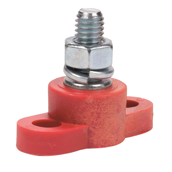 Junction Block black / red Insulated Stud 10mm | Circuit Protection