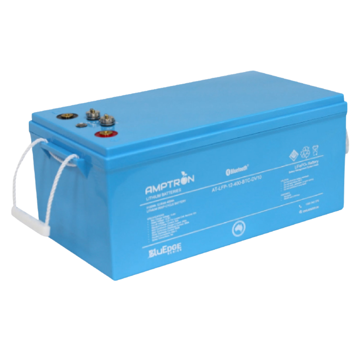 Bluedge 12V 400Ah / 200A Cont. Discharge LiFePO4 Lithium Battery Amptron