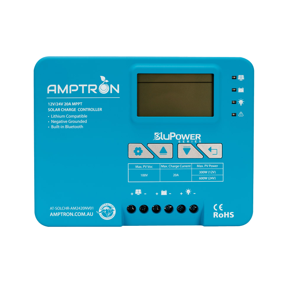 Amptron 12V/24V 20A MPPT Solar Charger Controller | Solar