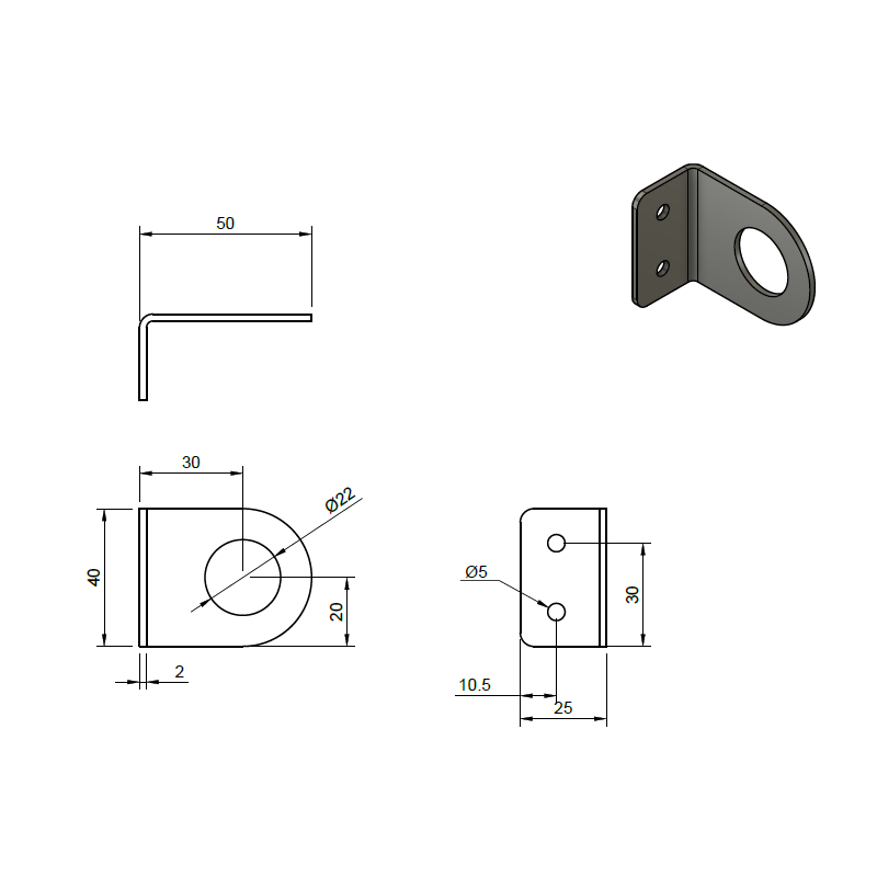 Bulk Head Plate Angled Black