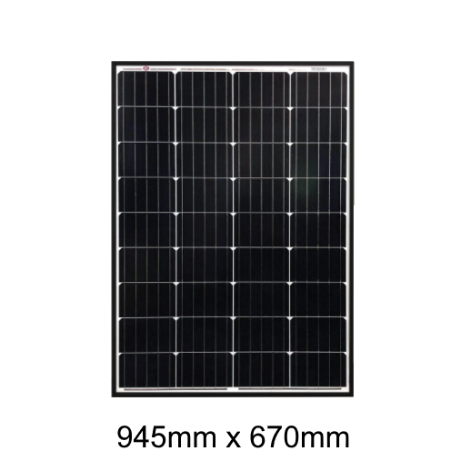 KT Solar 120W Monocrystalline Flat Roof Solar Panel (945x670x35) | Solar