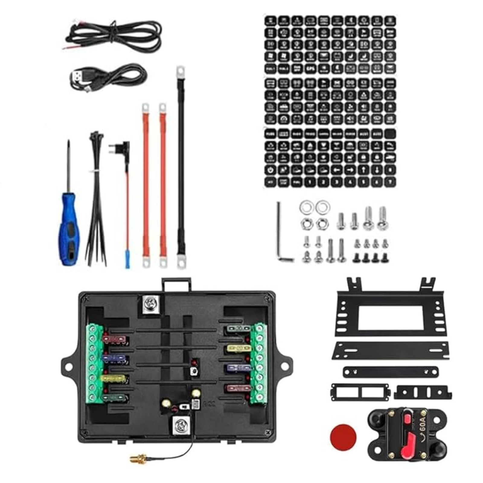 Wireless Switch Panel 8-Way 12/24v 60A