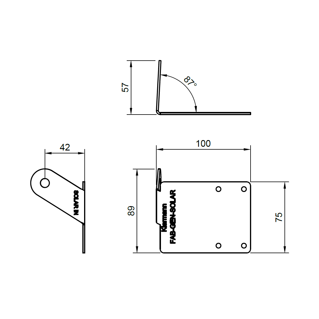 Solar Input Bracket to Suit SB50 Anderson Plug & Cover