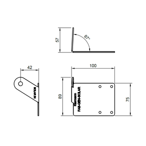 Solar Input Bracket to Suit SB50 Anderson Plug & Cover