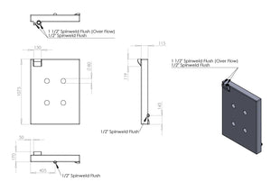 Boab 80L Poly Under Tray Water Tank