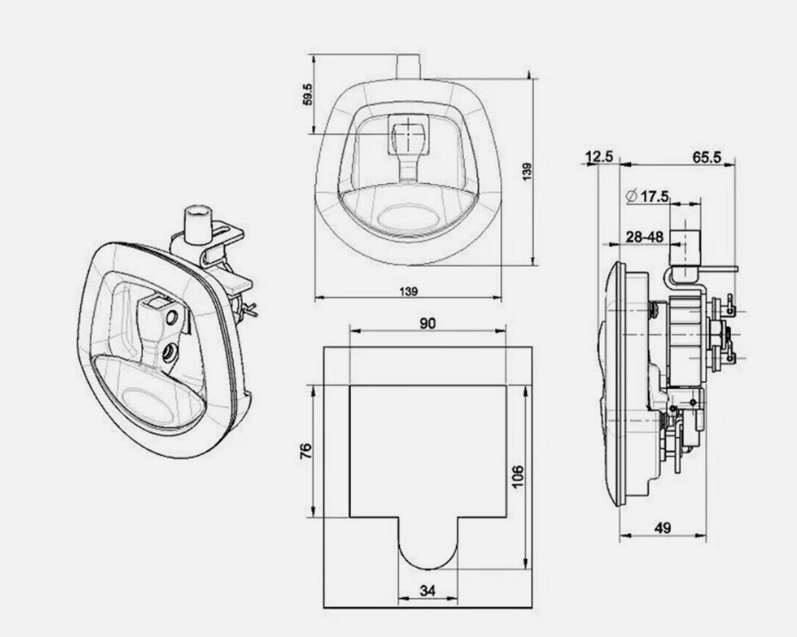 CENTRAL LOCKING HANDLES