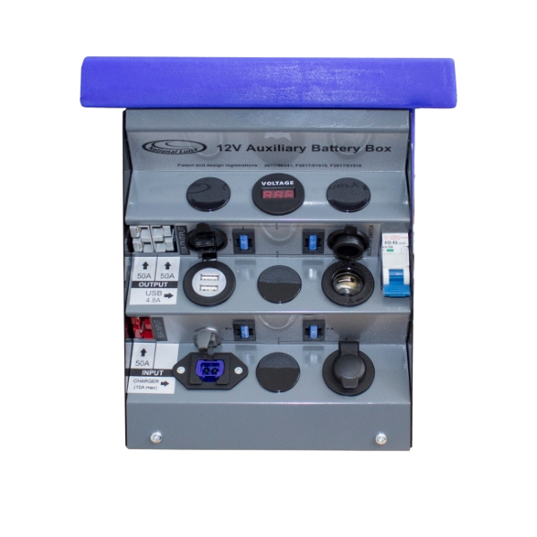 National Luna Portable AUX Battery Box Blue 12 Volt