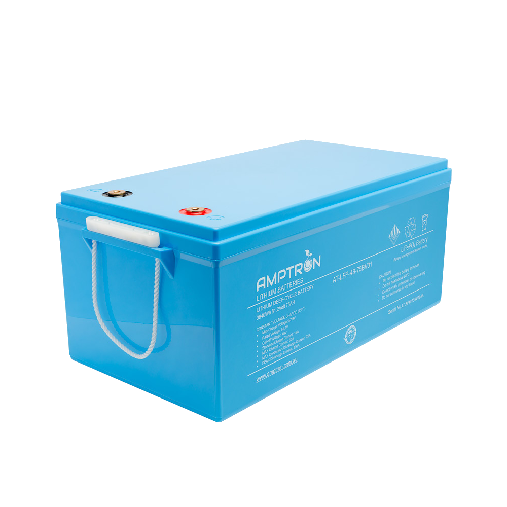 Amptron 48V 75Ah / 75A Cont. discharge LiFePO4 Lithium Battery