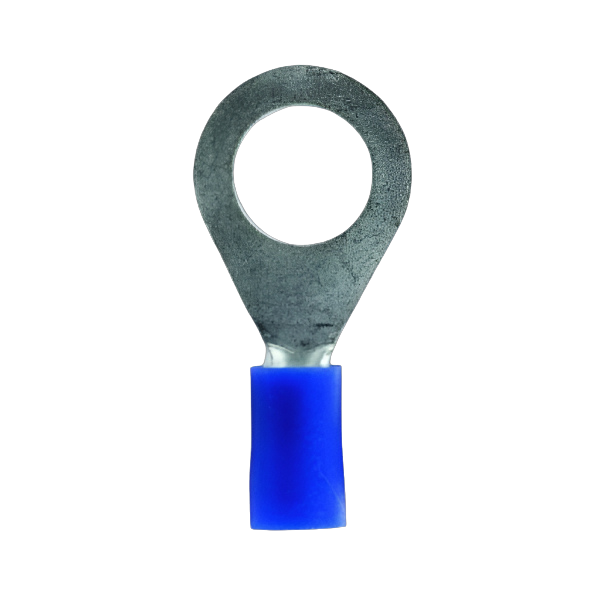 Series of 4mm Blue Insulated Ring Terminals | Crimps/Lugs