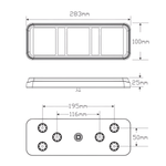 Load image into Gallery viewer, LED Autolamps - LED Stop/Tail/Indicator Reverse Lamp 12-24V

