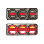 Load image into Gallery viewer, LED Autolamps - LED Black Chrome Reverse with Reflex Reflector 12-24V | Stop/Tail/Indicator Lights

