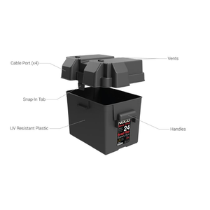 Noco Snap-Top Heavy Duty Plastic Battery Box HM300BK