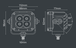 Load image into Gallery viewer, NoxSolis LED 3.5&quot; Worklight 40W Flood SINGLE
