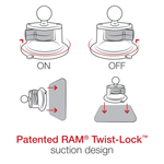 Load image into Gallery viewer, RAM® Twist-Lock™ Suction Cup Base with Ball
