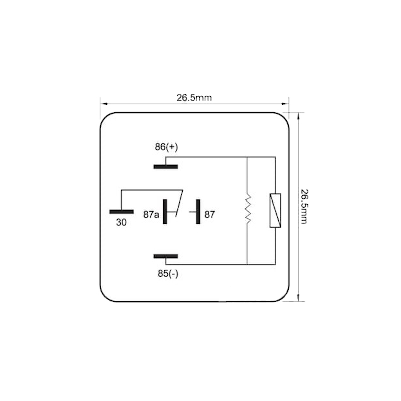 Britax Mini Relay 12V 40A C/O 5Pin Resistor