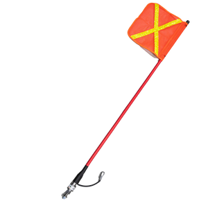 Acot500 1.2m Whip With Flag and 60cm LED Light Strip, Quick Release 12V