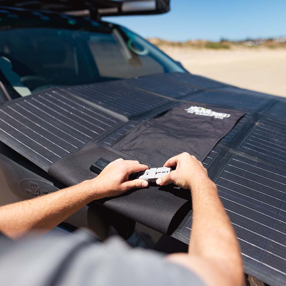smfb1160 160W Monocrystalline Solar Blanket from REDARC is the perfect camping solar panel for weekend getaways and remote travel. A perfect addition to our Customised National Luna portable battery box with a built in Redarc BCDC1225D which has an internal solar MPPT regulator. | PERTH PRO AUTO ELECTRIC PARTS