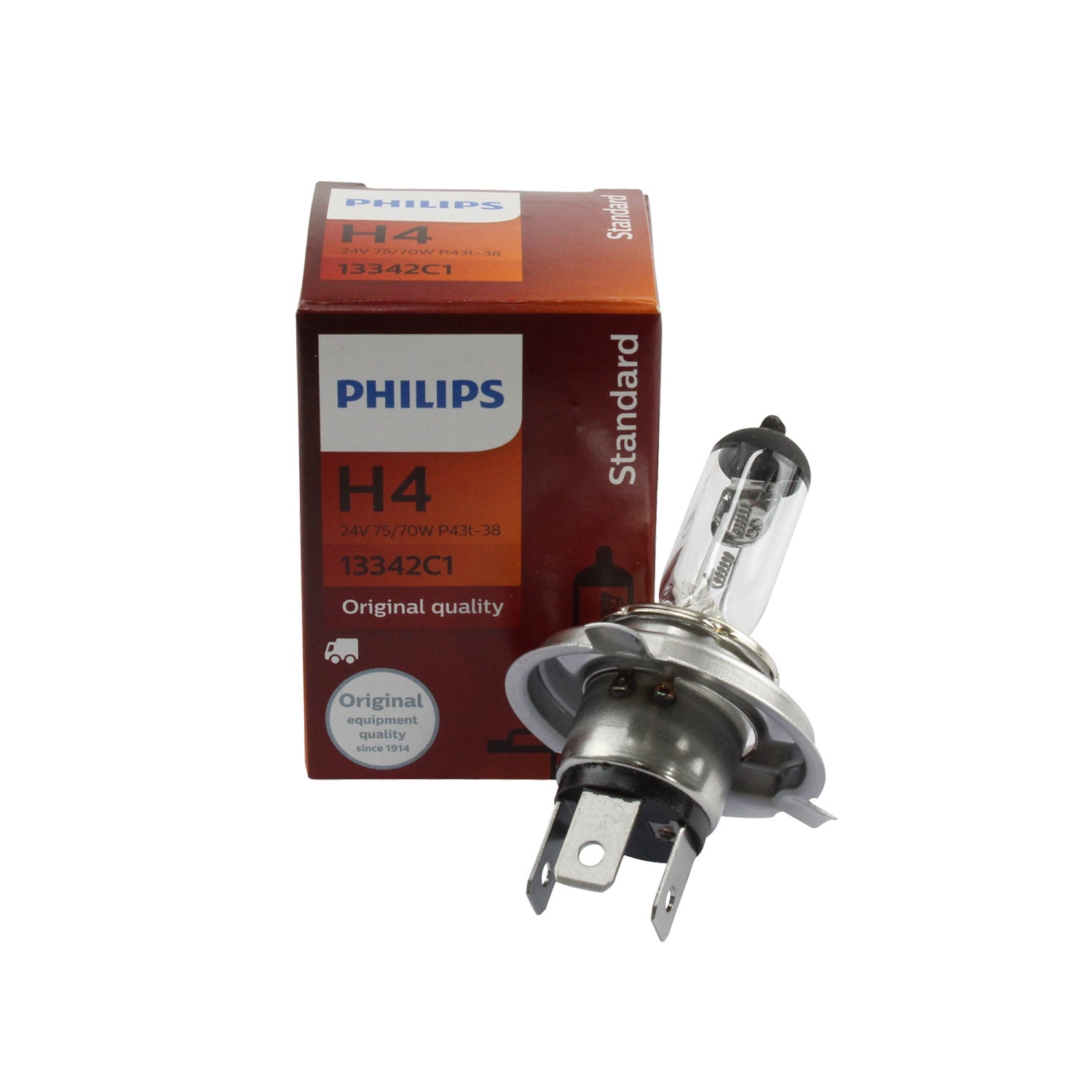 13342 Philips Halogen Globe/H4 24V 75/70W ST | Globes | Perth Pro Auto electric parts