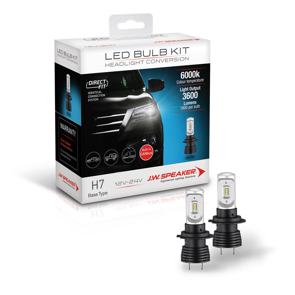 999007 | JW Speaker H7 Direct Fit LED Bulb Kit 12/24V 6000K | LED Conversion Kits | Perth Pro Auto Electric Parts