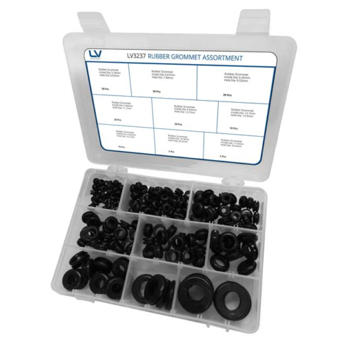 LV3237 Rubber Grommet Kit 210Pcs | For Cable/Sleeving | Perth Pro Auto Electric Parts