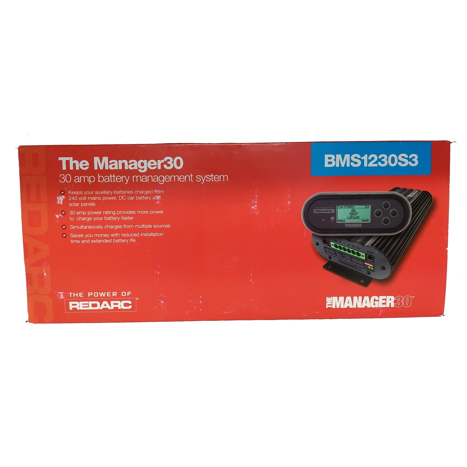 BMS1230S3 | Redarc Battery Management System 30Amp The Manager30 DC Chargers/Managers | original packaging | Perth Pro Auto Electric Parts