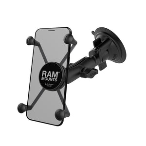  RAM Mounts Twist-Lock Suction Cup Mount with Universal X-Grip Large Phone/Phablet Cradle | Phone Holders