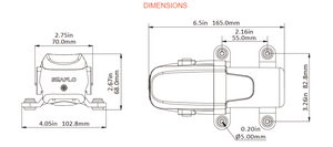dimensions of SEAFLO 23A 4.3LPM 40PSI Pump for Caravan and 4WD Plumbing Setups | sfdp1-012-040-23a | perth Pro auto electric parts