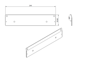 Klarmann Brackets Toyota Landcruiser 70 Series rear door bracket to suit National Luna light